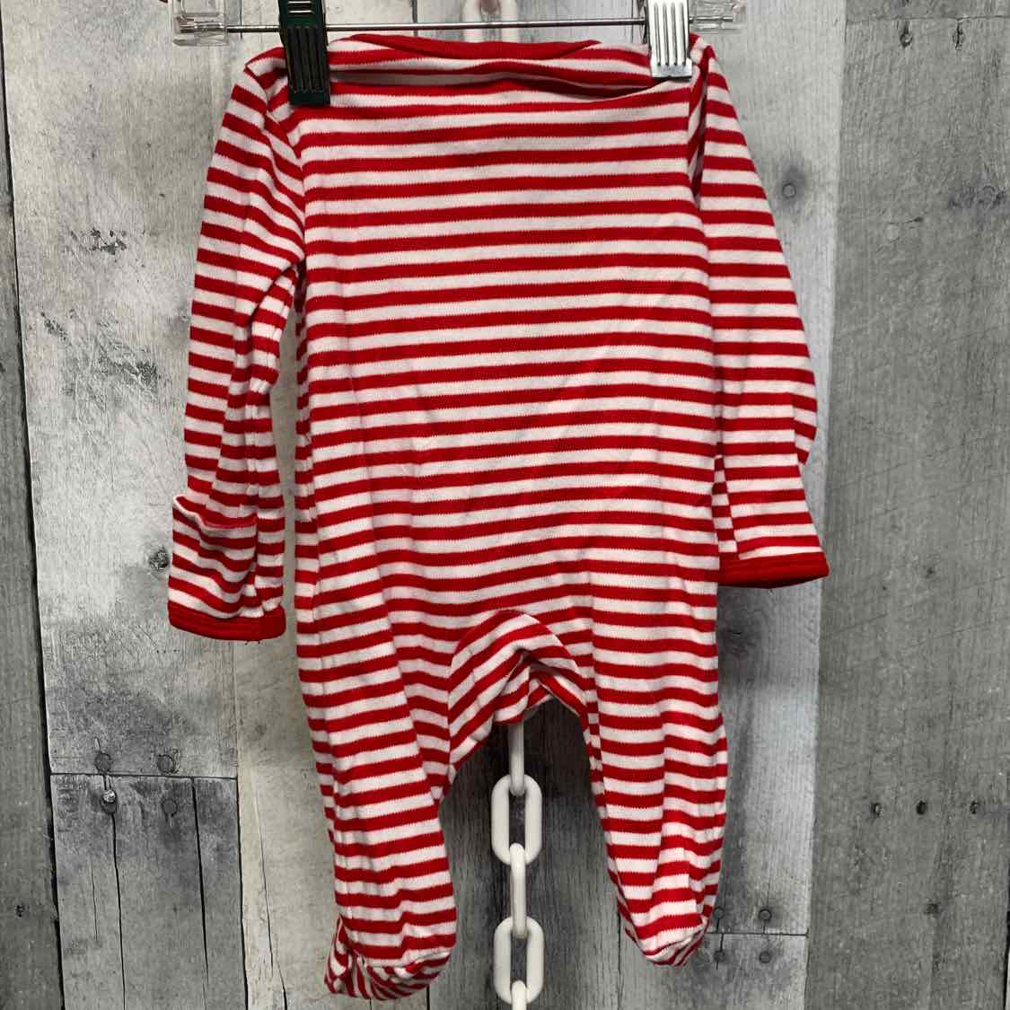 Size Newborn Red Striped Carter's Footy PJs