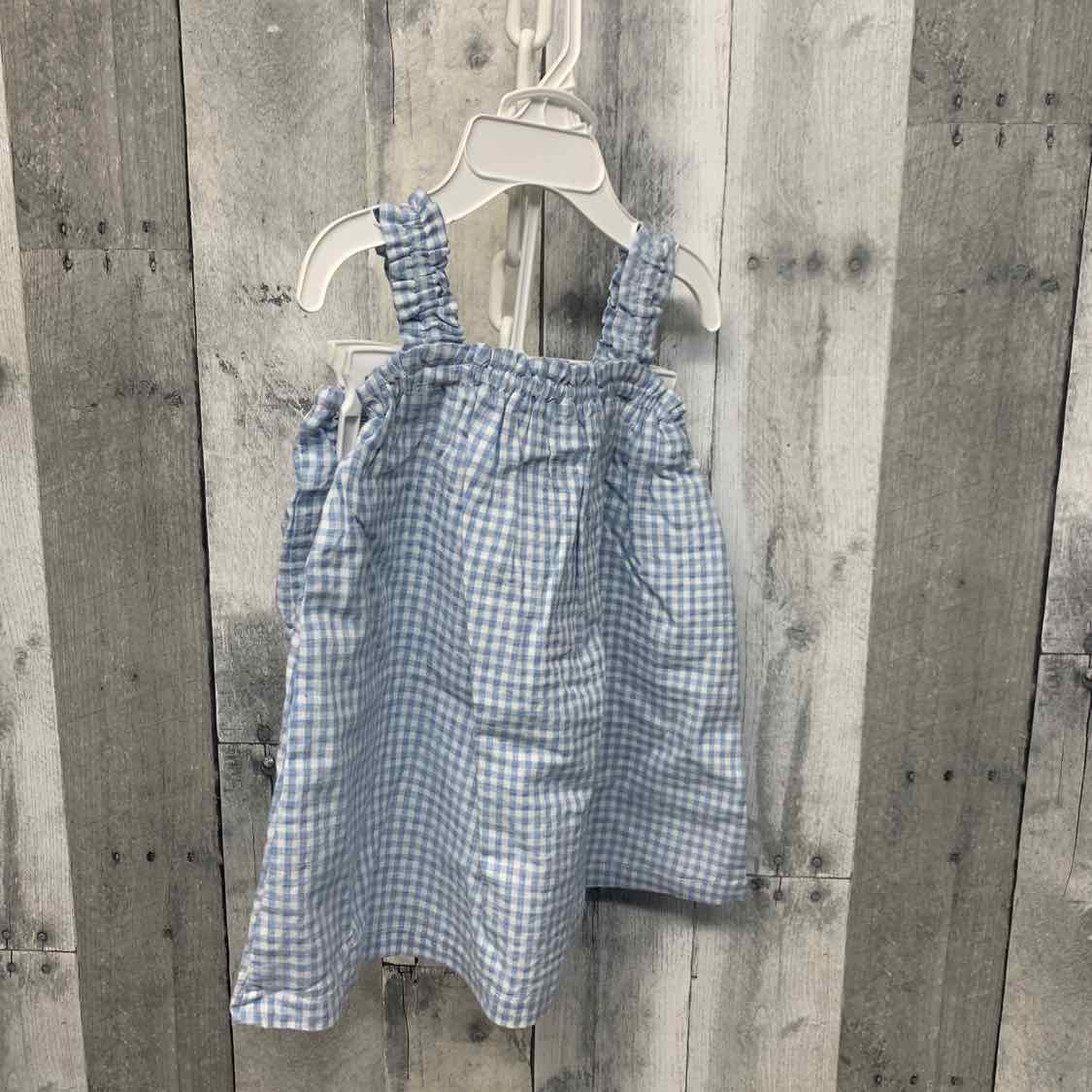 Size 12-18 Months Blue Checker Name Brand 2pc Dress