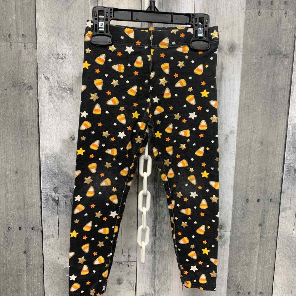 Size 2T Black/Orange B Brand Leggings