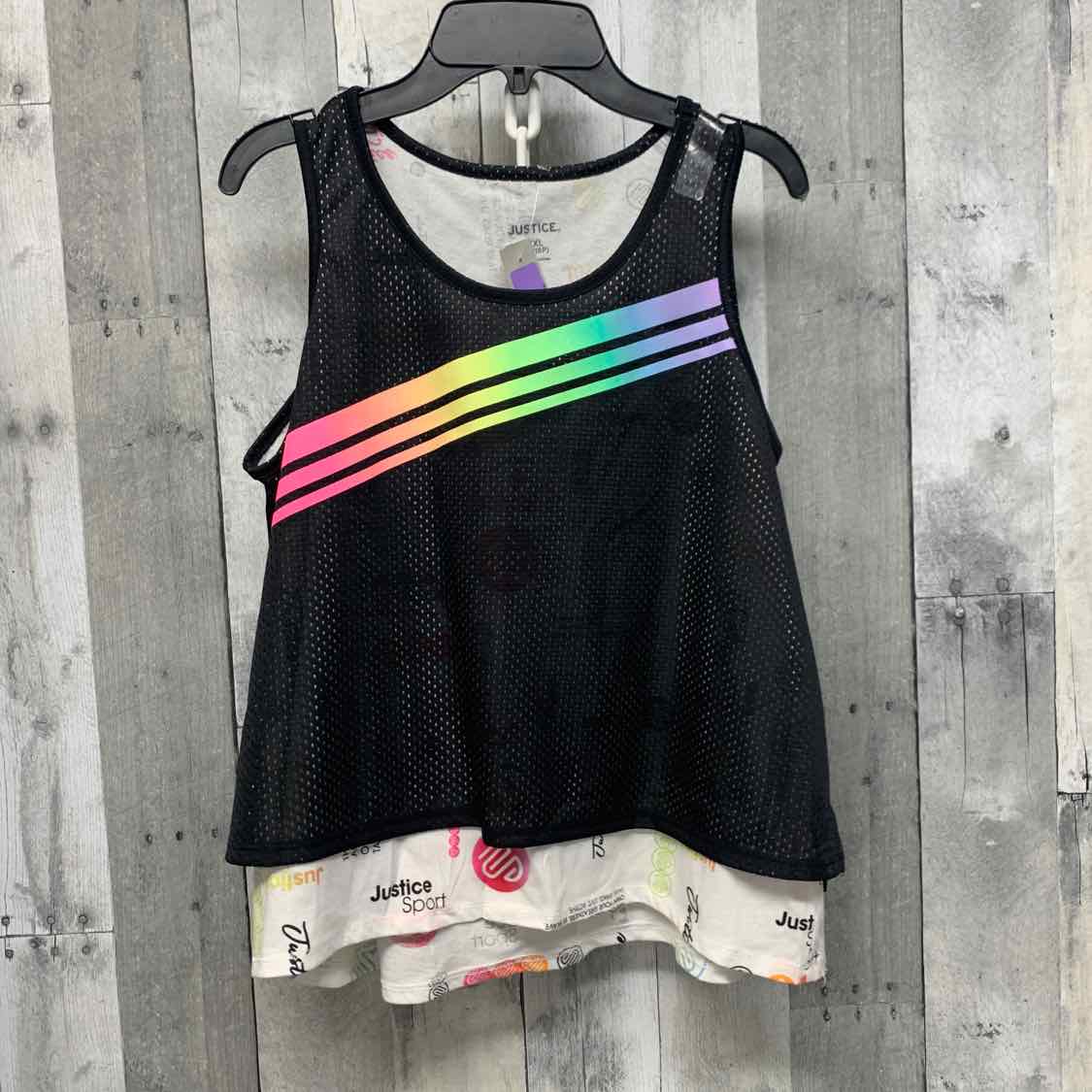 Size 16/18 Black Justice Tank Top