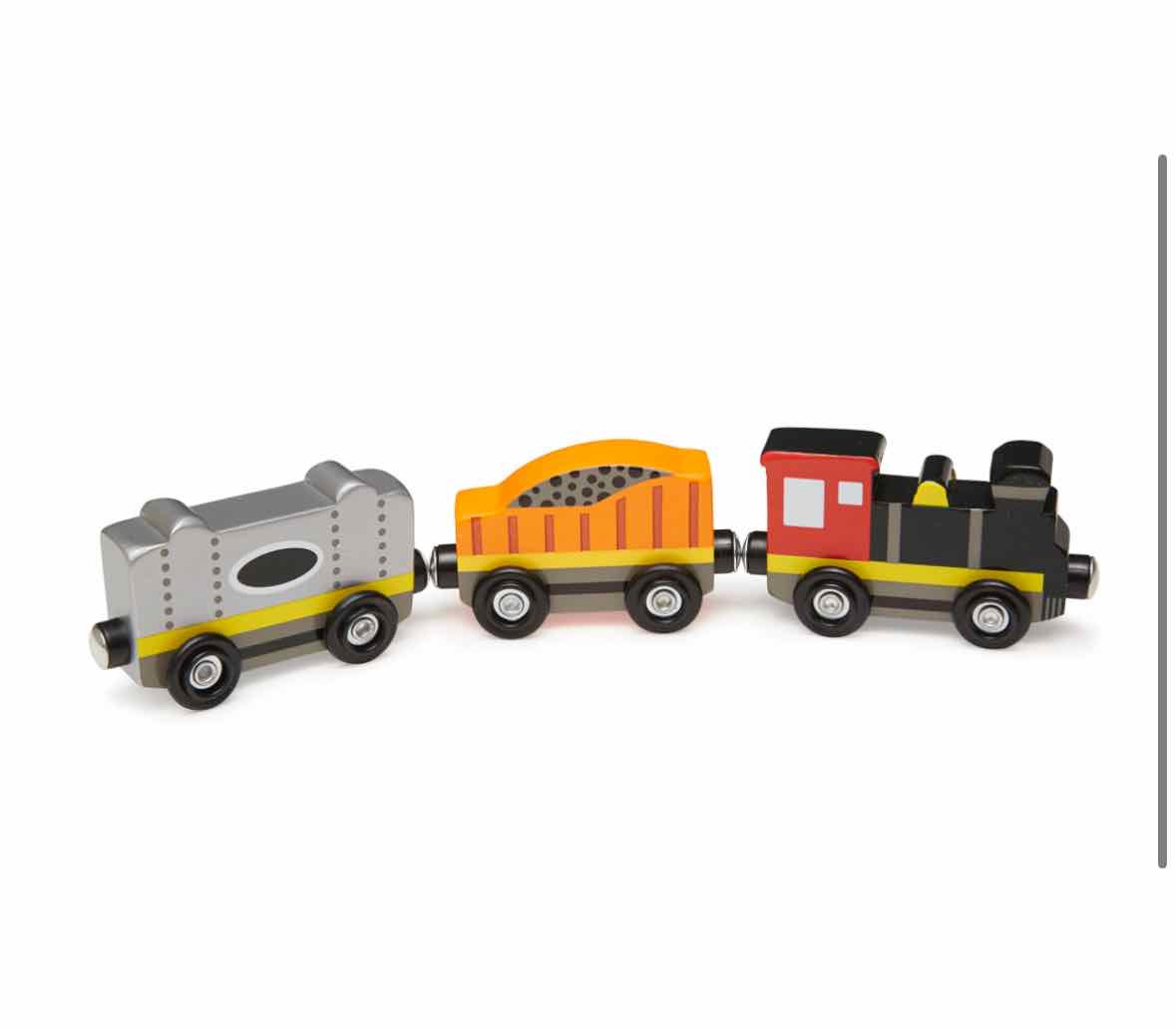 Melissa & Doug Wooden Train Cars