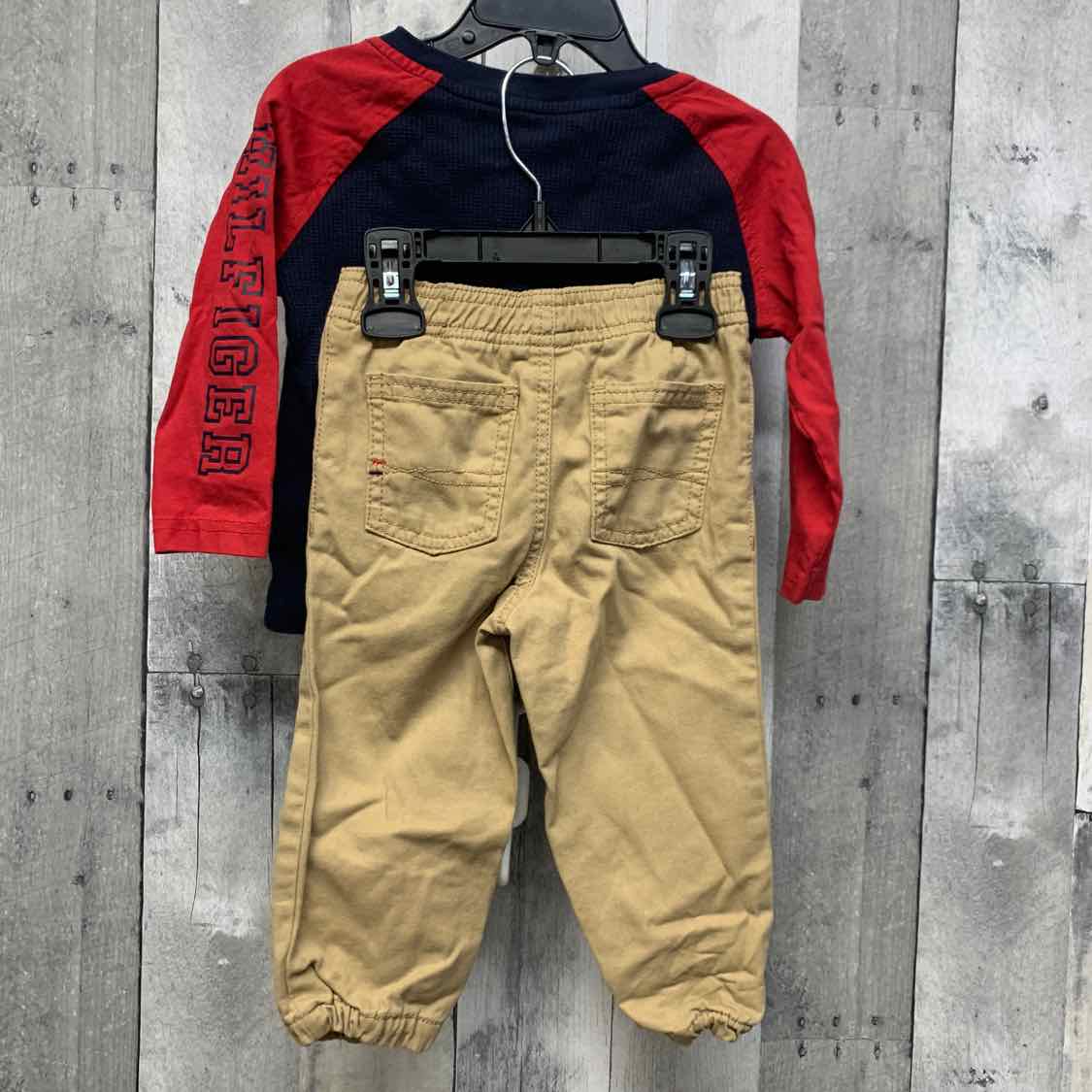 Size 18 Months Navy/Tan Tommy Hilfiger Shirt/Pants