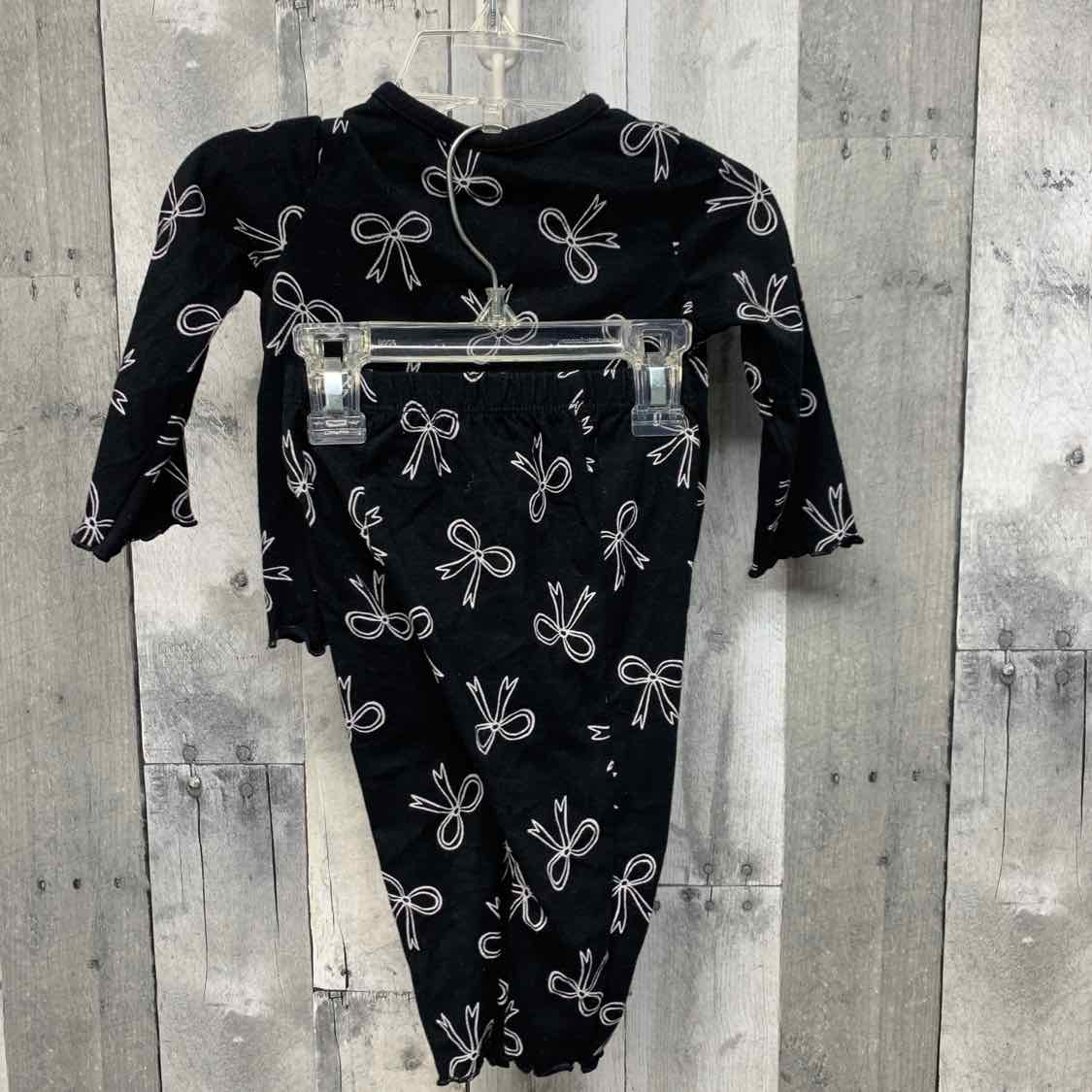 Size 6-9 Months Black Print Cat & Jack Shirt/Leggings