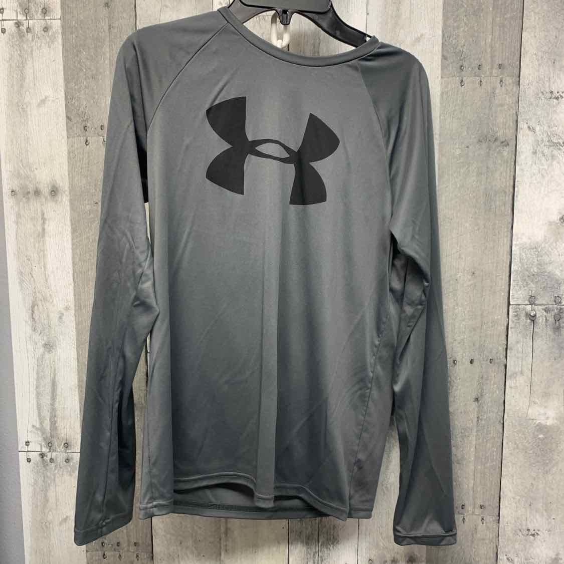 Size Large Gray Sport Brand Long Sleeve Shirt