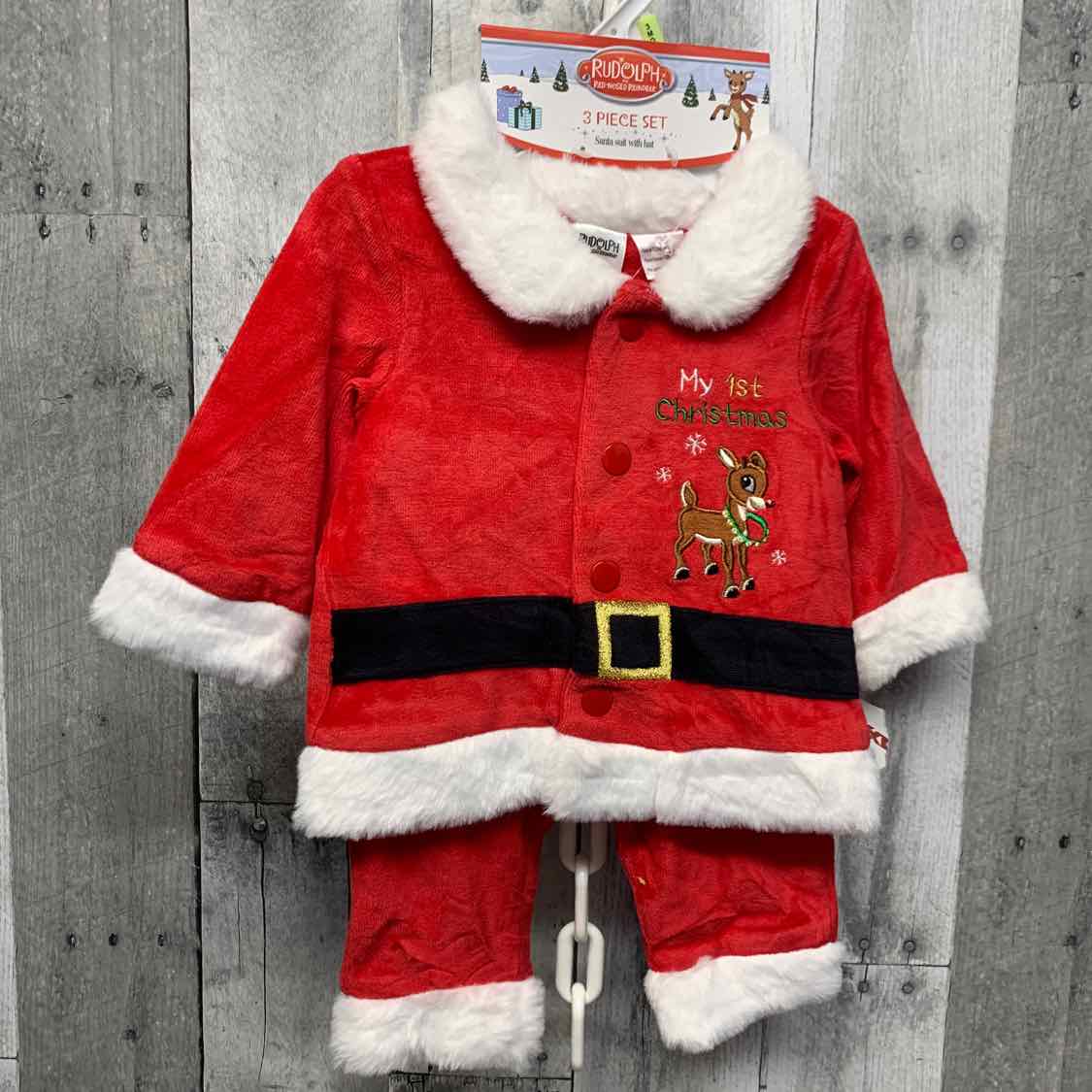 Size 3 Months Red/White Holiday Brands Shirt/Pants