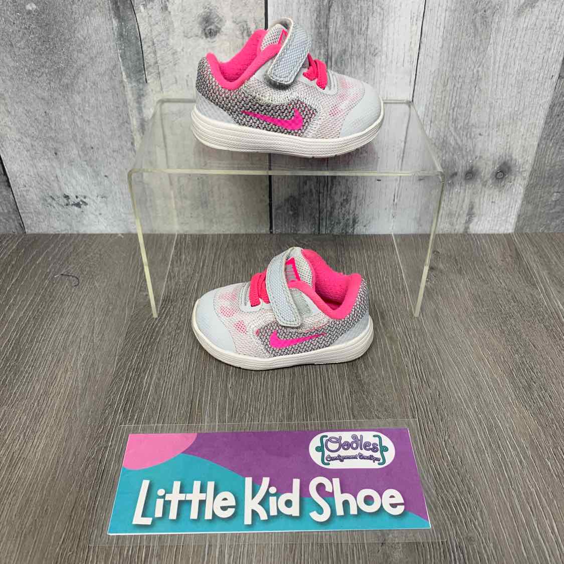 Size 2 Gray/Pink Sport Brand Sneakers