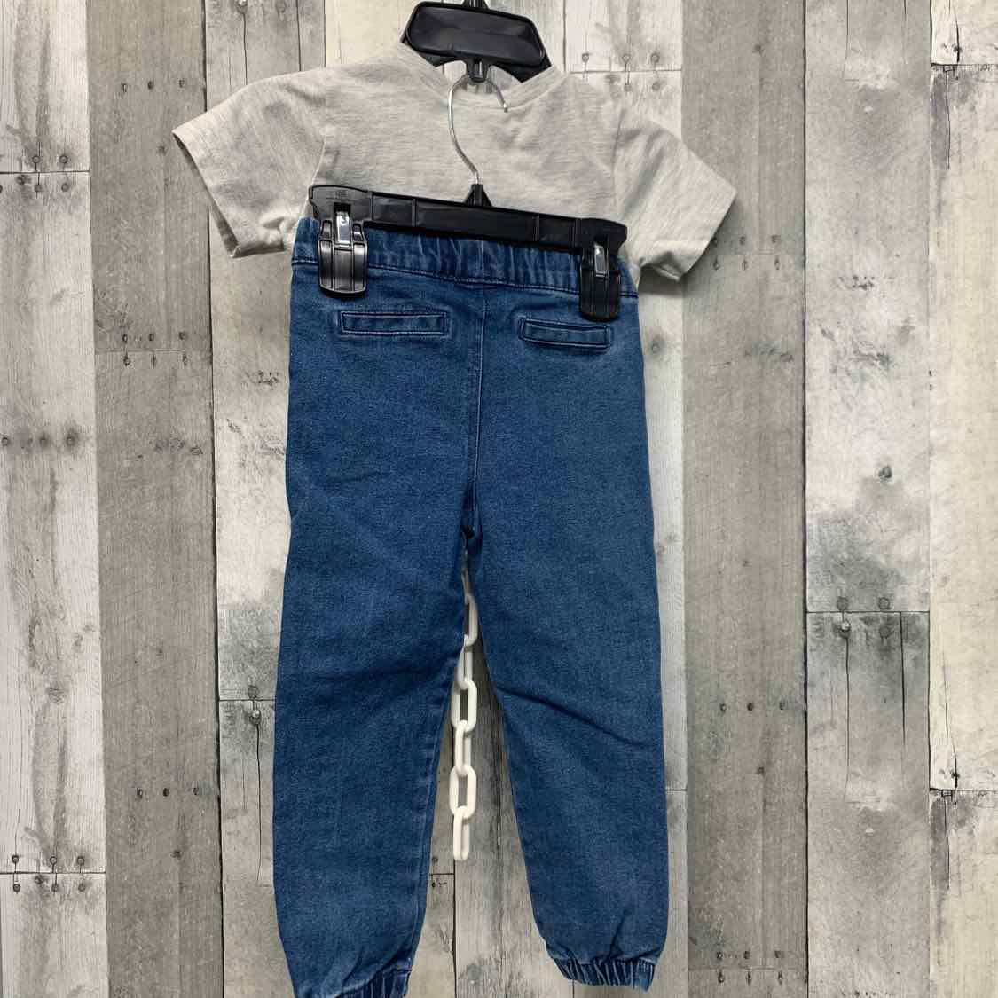 Size 4T Gray/Brown Little Lad Shirt/Pants