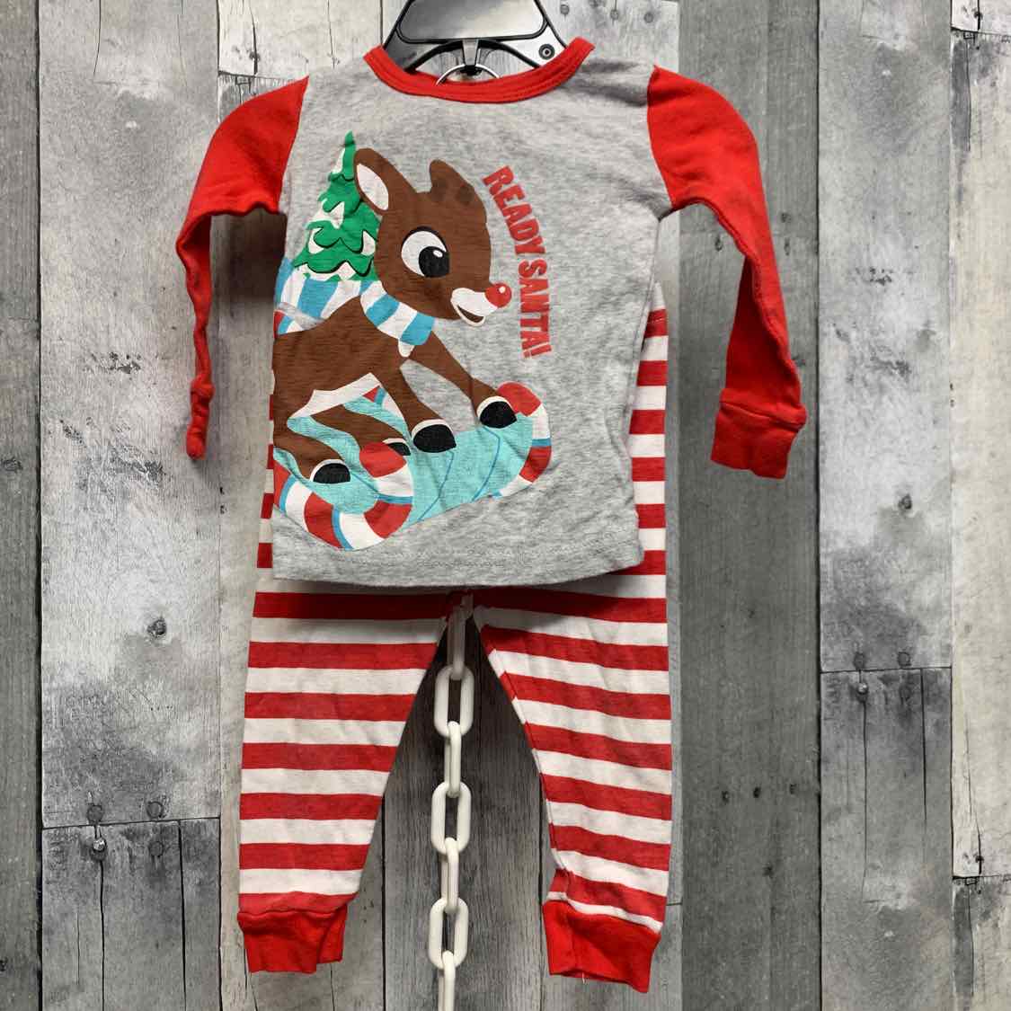 Size 18 Months Gray/Red Holiday Brands 2pc PJs