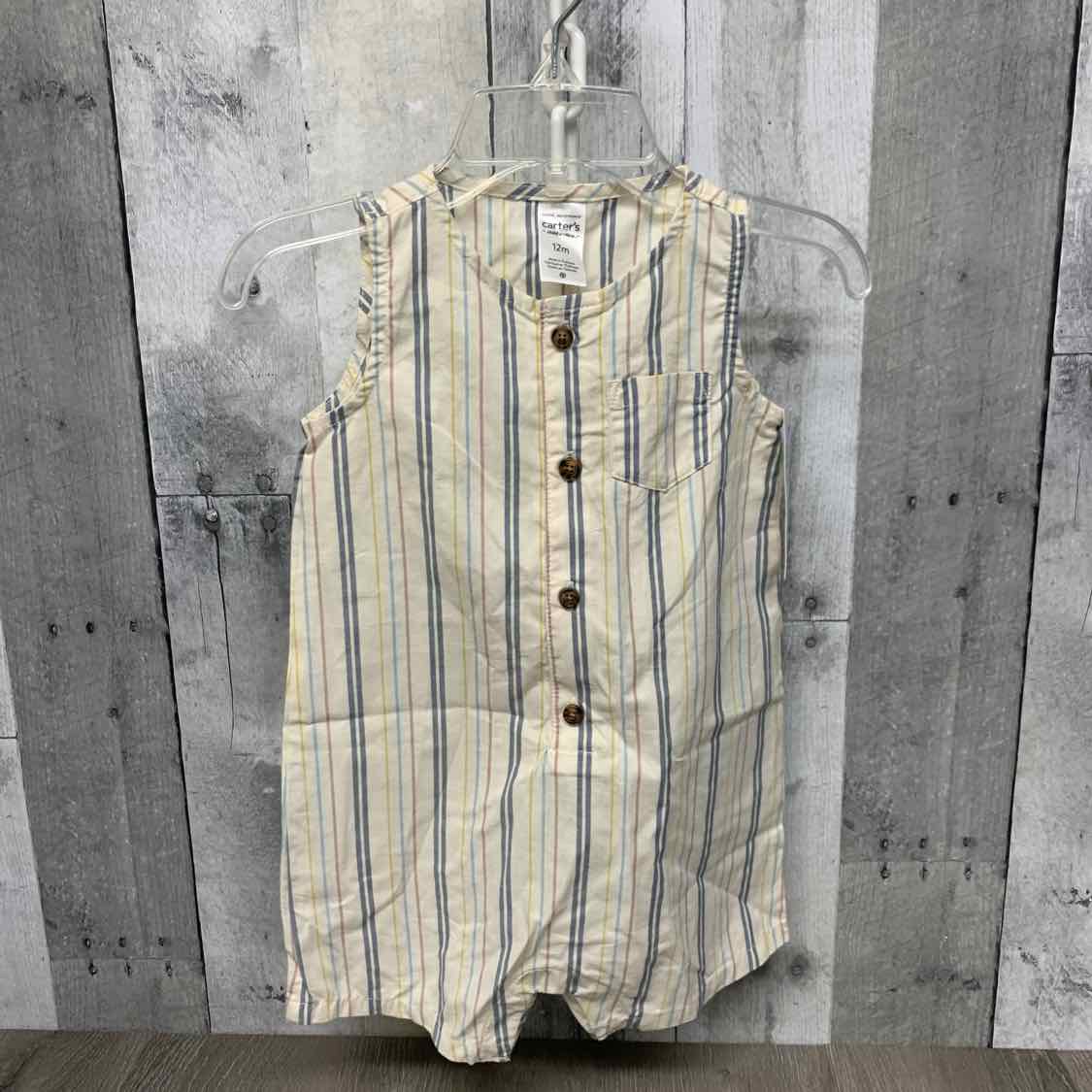 Size 2 Tan Striped Child of Mine Romper