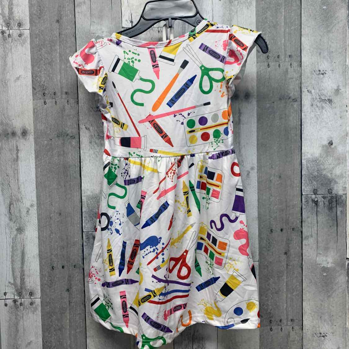 Size 6 White Print B Brand Dress