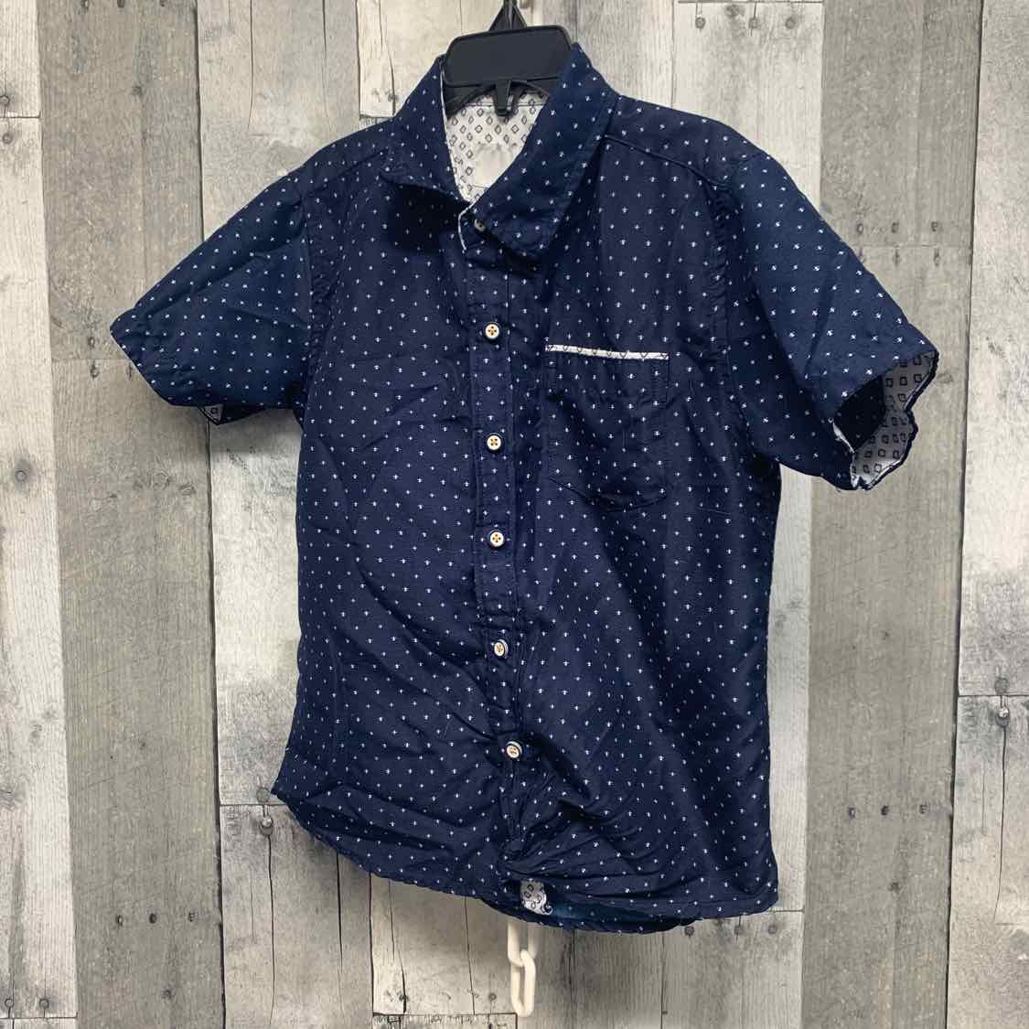 Size 5 Navy Print VanHeusen Button Up