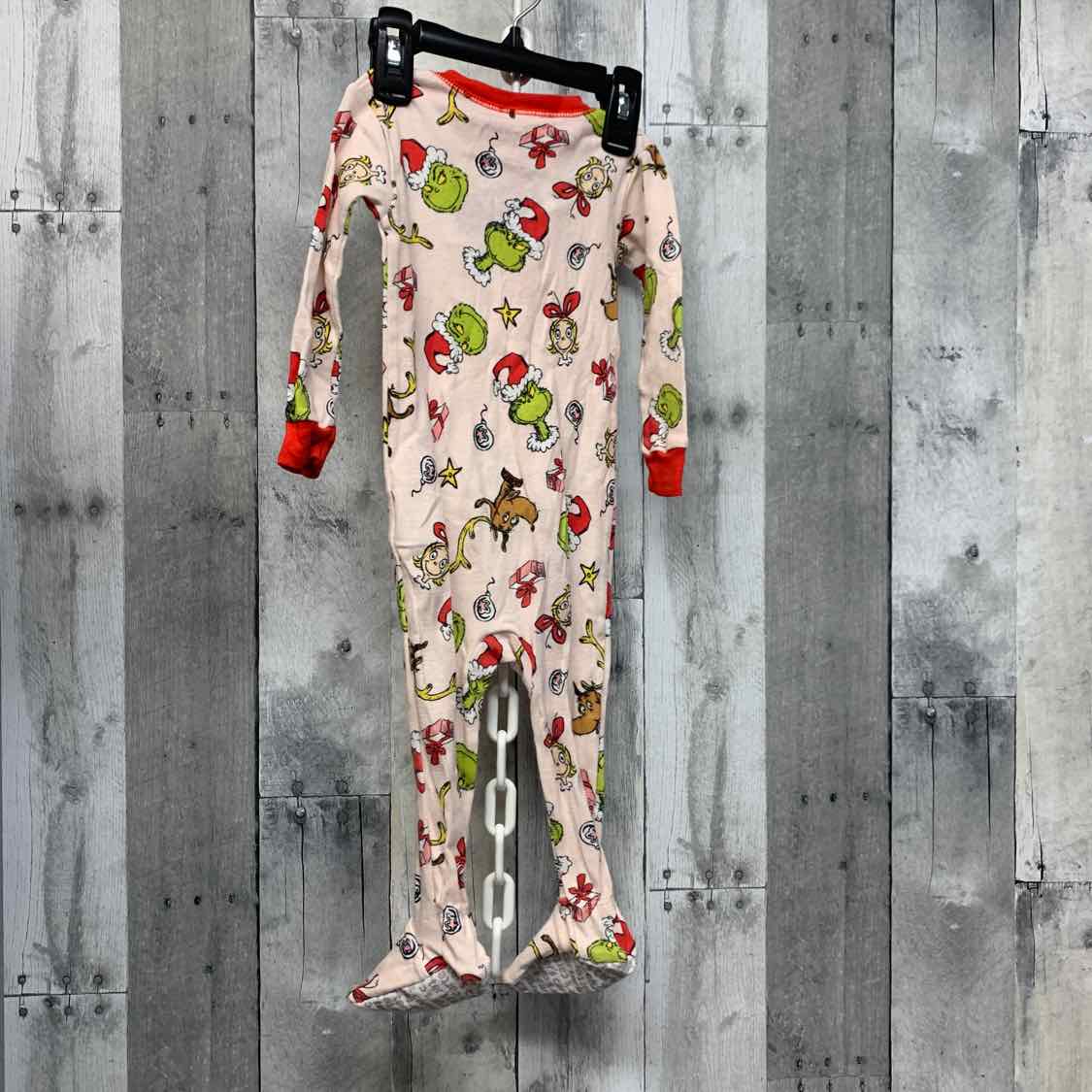 Size 12 Months Pink Print Carter's Footy PJs