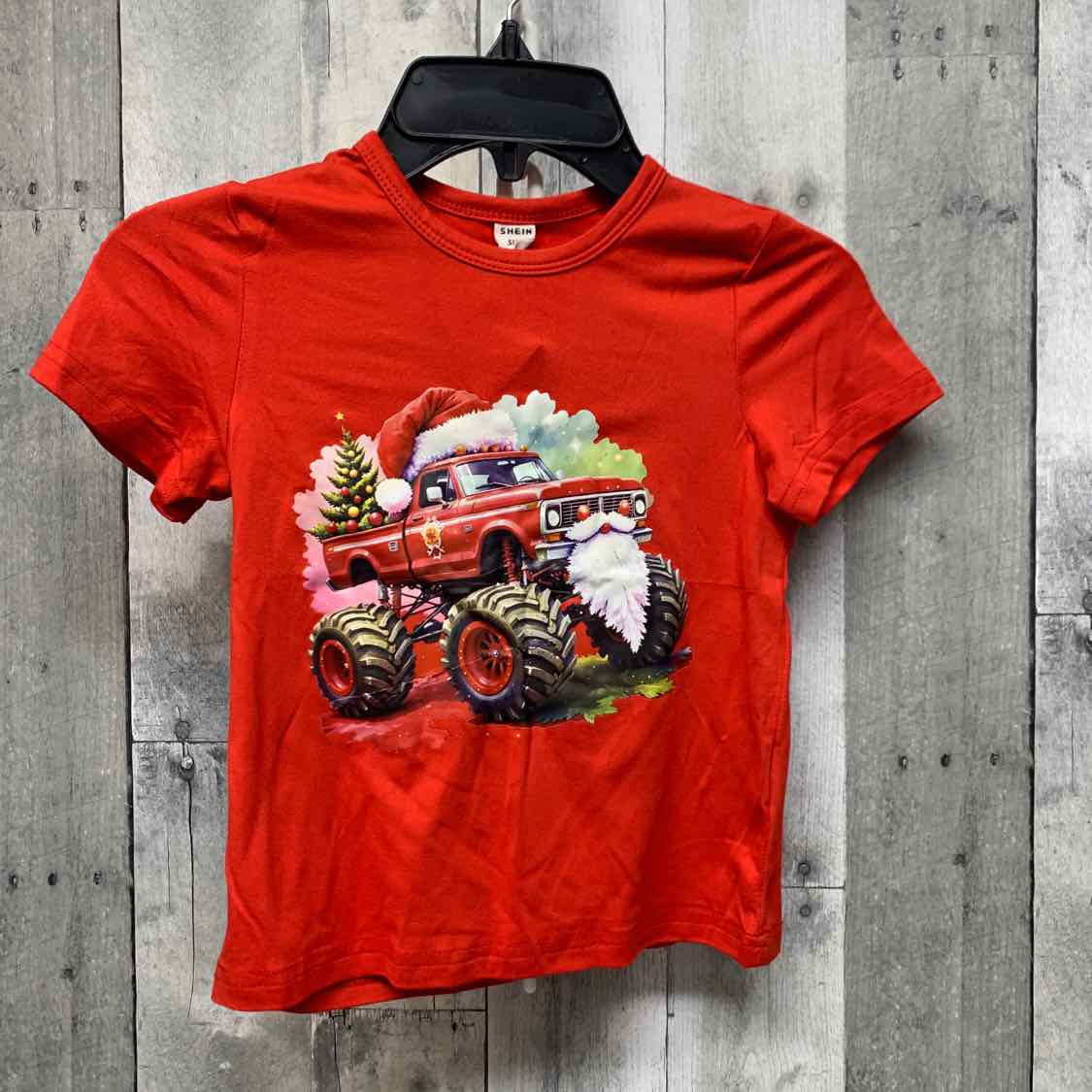 Size 4 Red Graphic Shein T Shirt