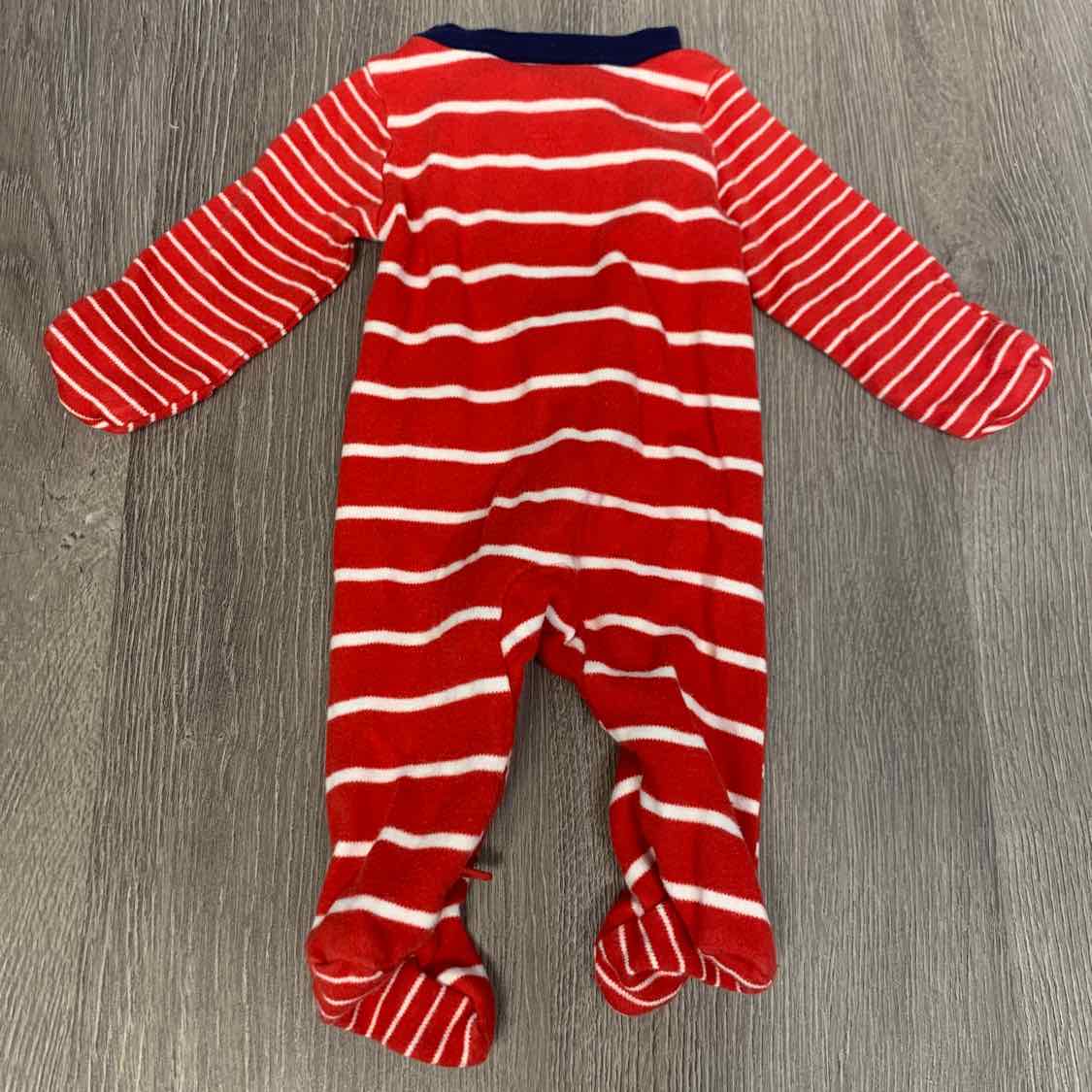 Size Preemie Red/Navy Carter's Footy PJs