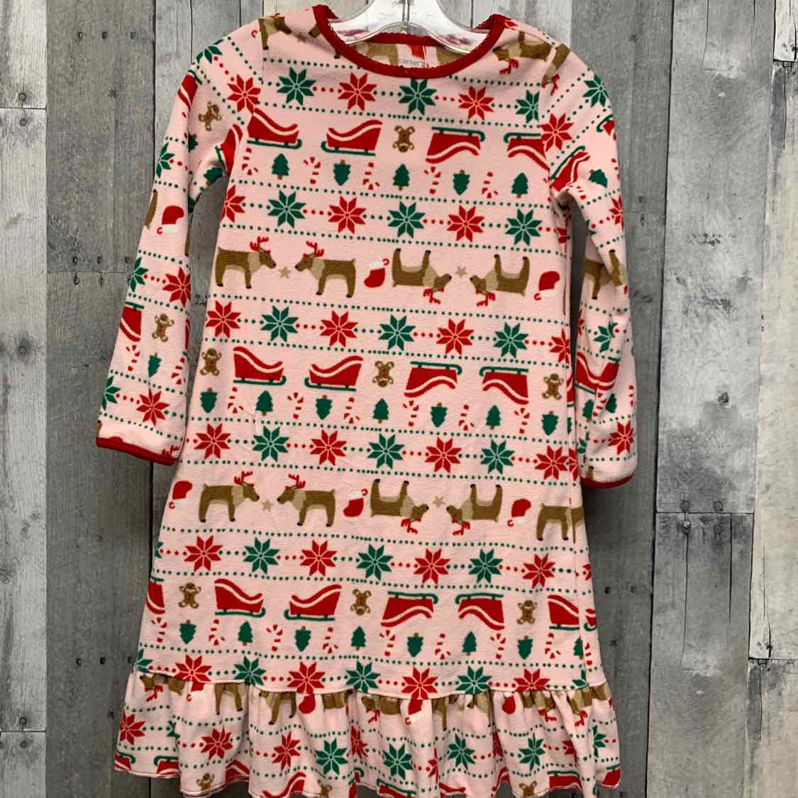 Size 4/5 Pink Print Carter's Nightgown