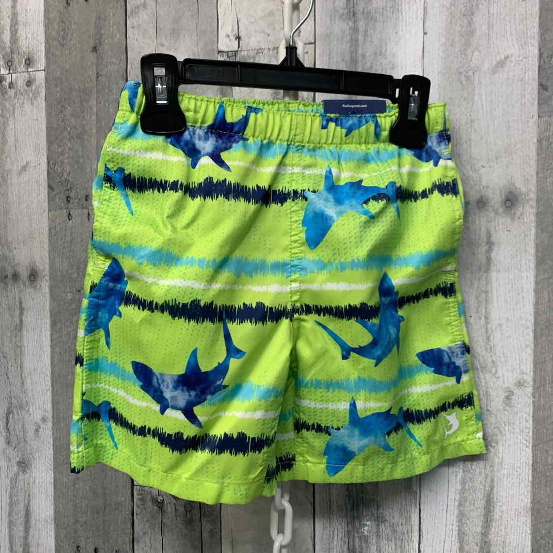 Size 4/5 Green/Blue Reel Legends Swim Trunks - OodlesCB