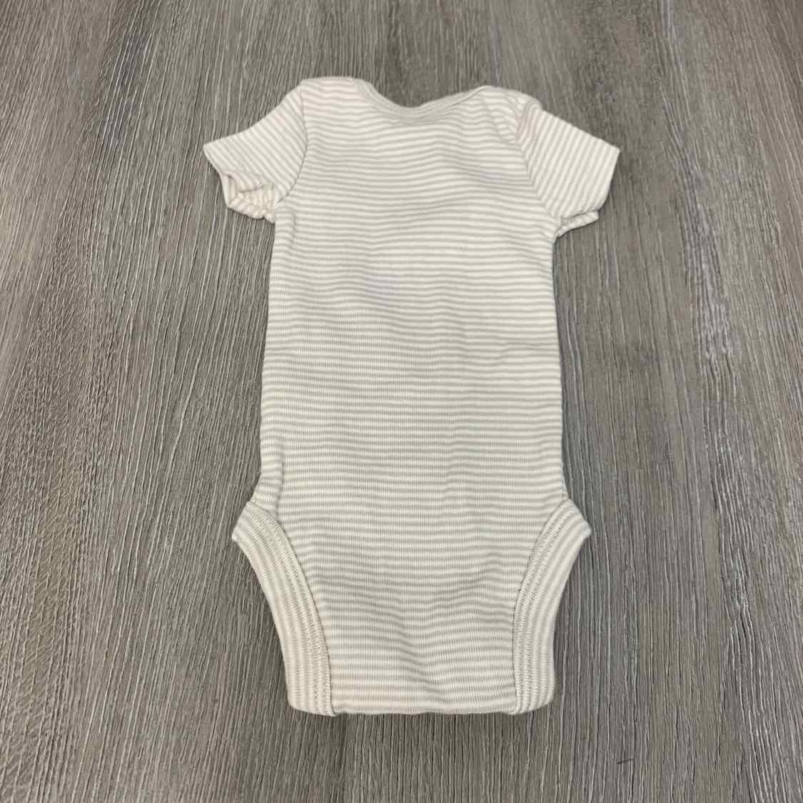 Size Preemie Gray/White Carter's Bodysuit