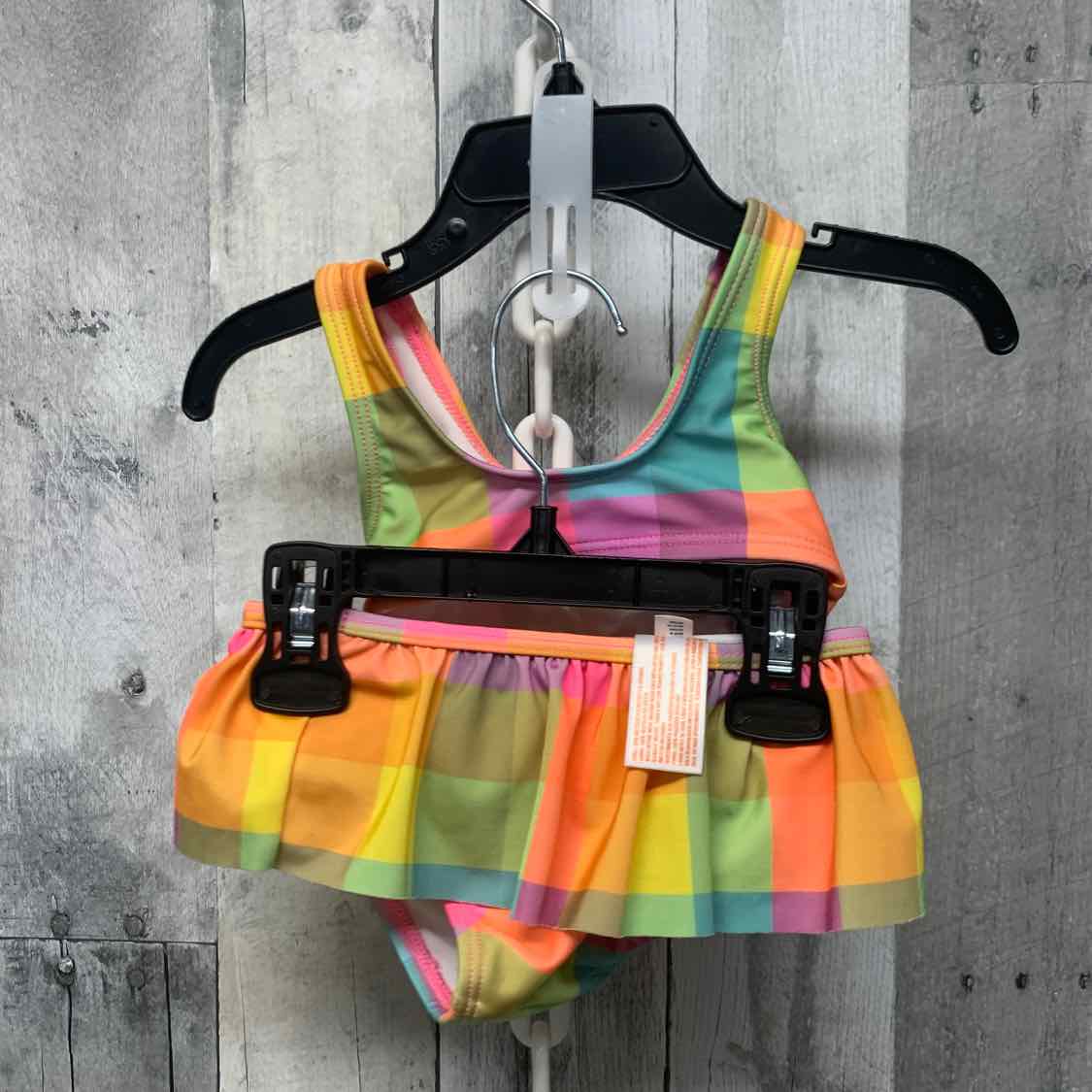 Size 12 Months Pink/Green Cat & Jack Swim Suit - 2pc+