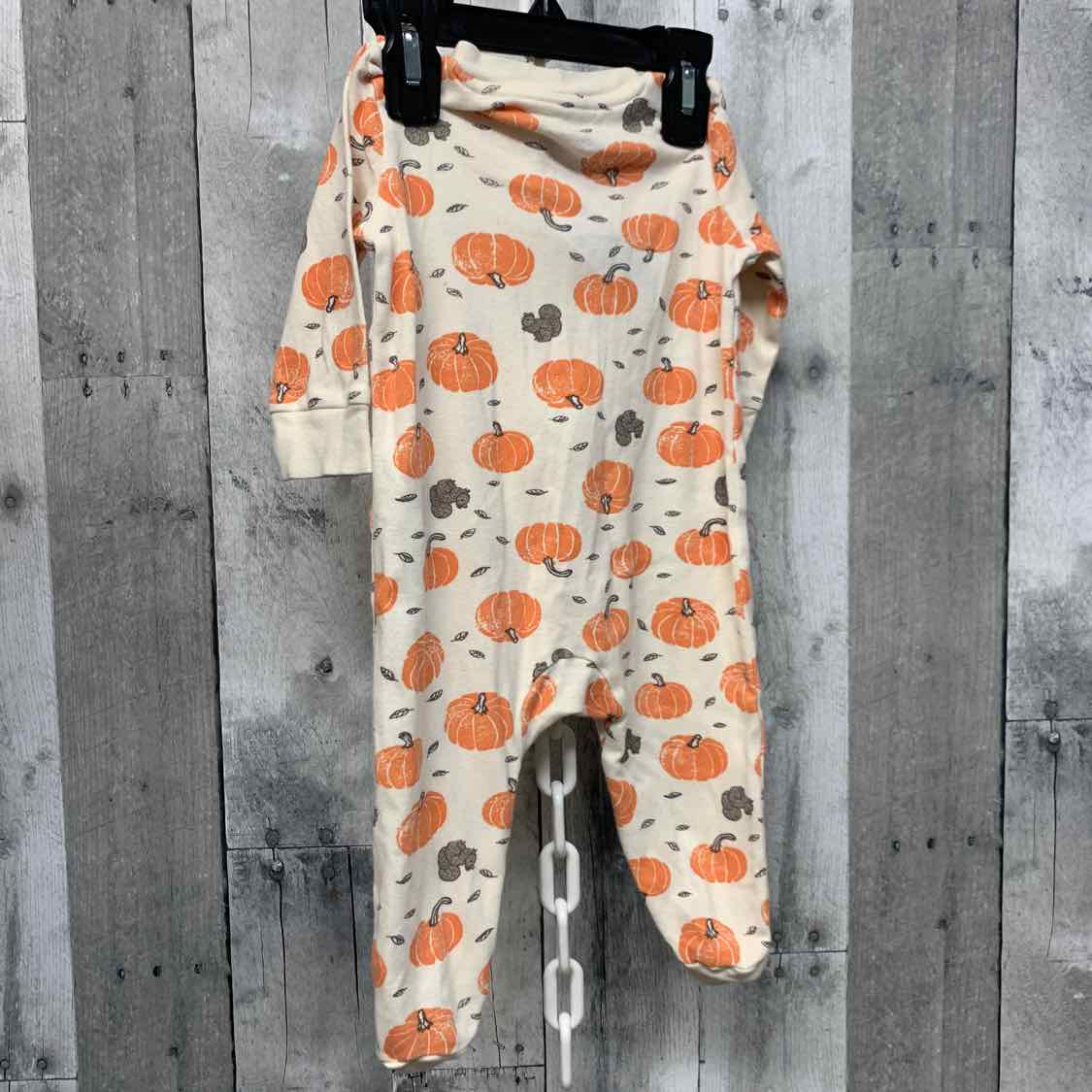 Size 6 Months Tan Print Carter's Footy PJs