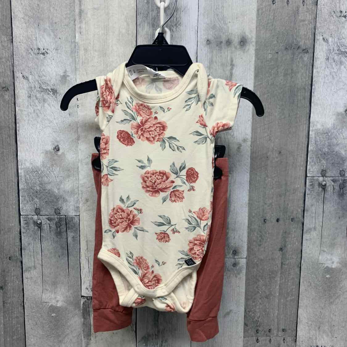 Size 0-3 Months Ivory/Pink Modern Moments by Gerber Shirt/Pants