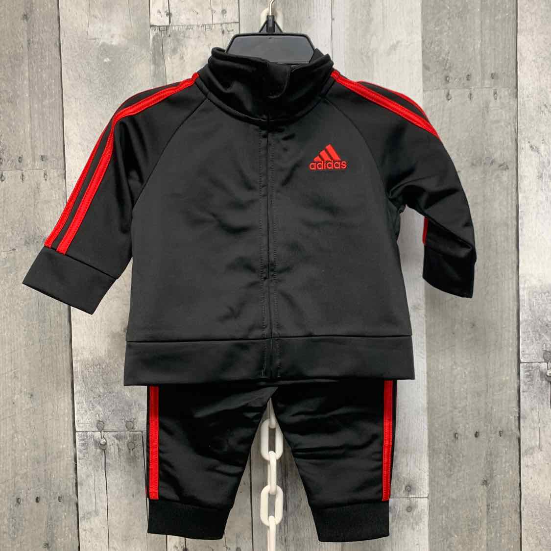Size 3 Months Black/Red Sport Brand Jacket/Pants