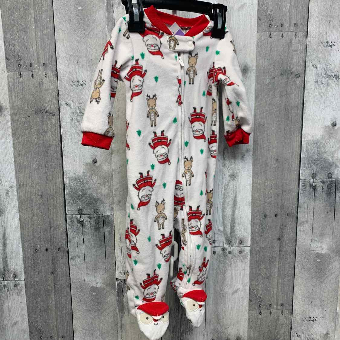 Size 6 Months White Print Just One You Footy PJs