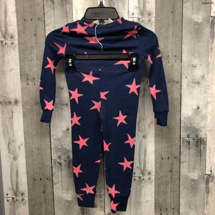 Size 4T Navy/Pink B Brand 2pc PJs