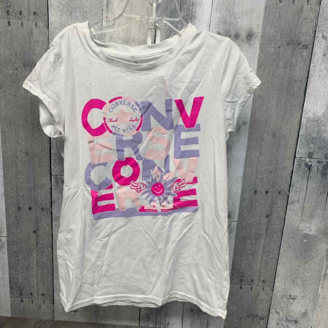 Size Large White/Pink Converse T Shirt