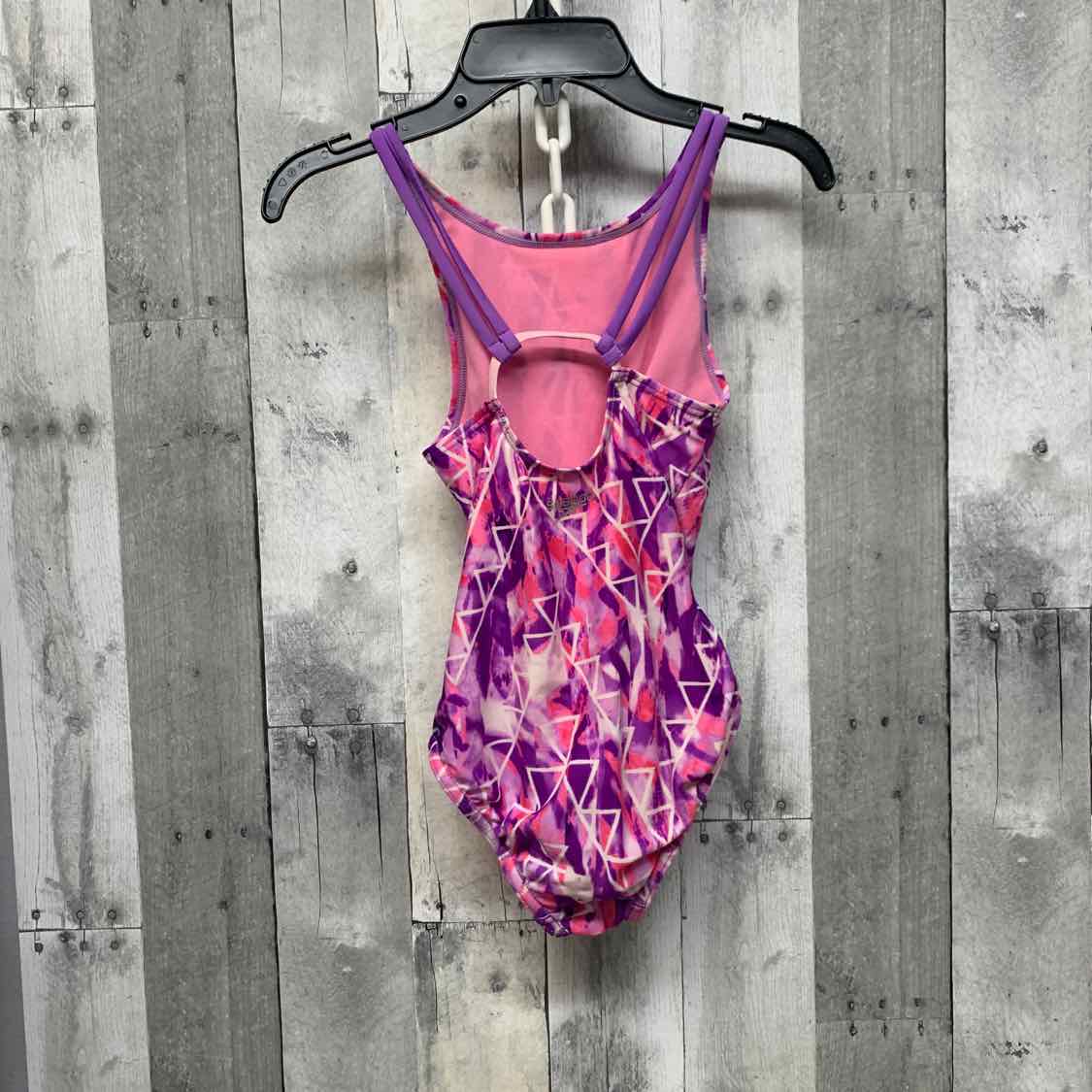 Size 10 Pink/Purple Speedo Swim Suit - 1pc