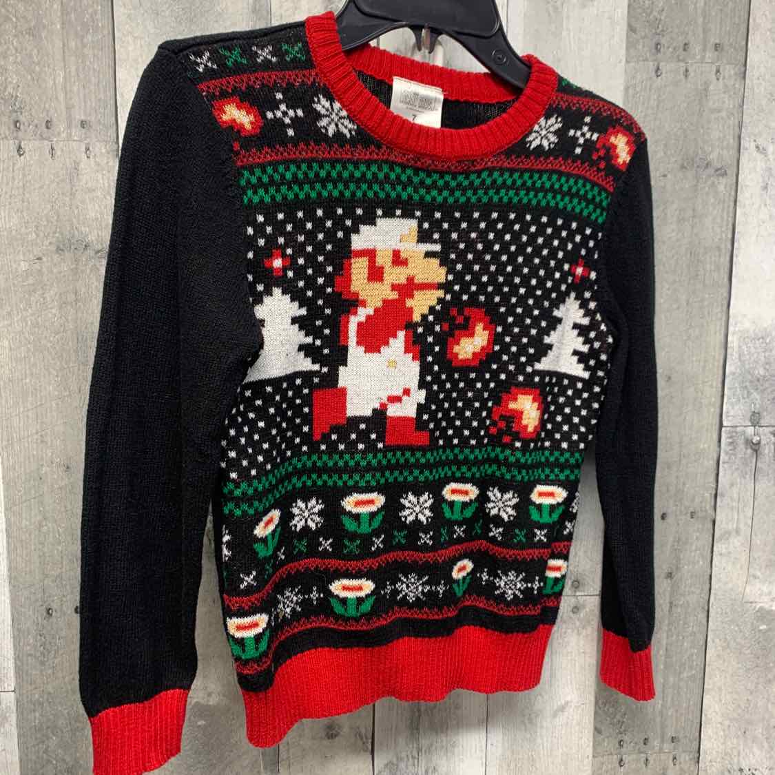 Size 7 Black/Red Super Mario Sweater