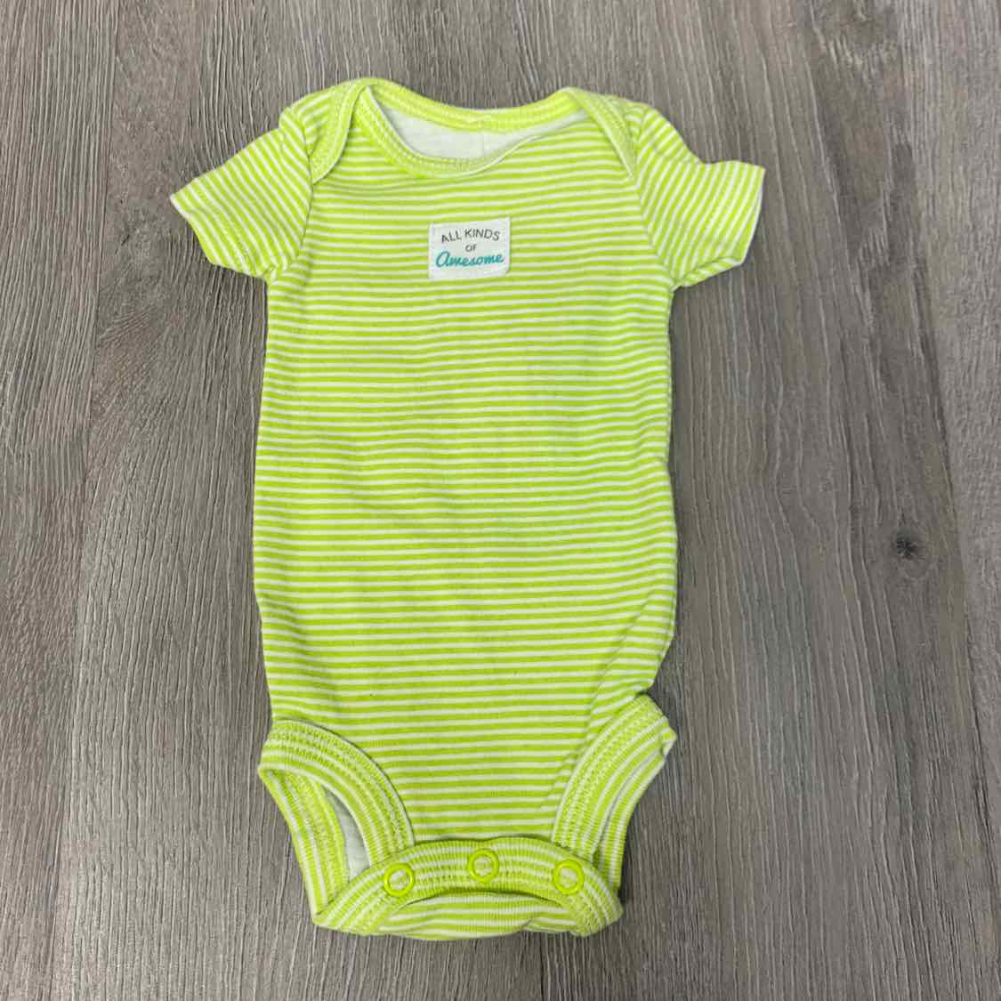 Size Preemie Green/White Simple Joys Bodysuit