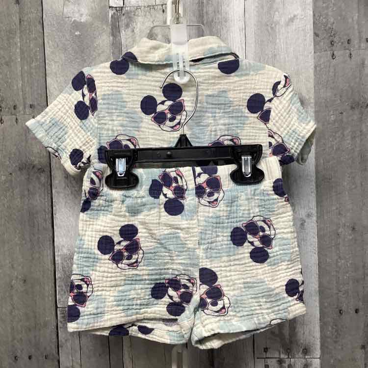 Size 2T Blue/Navy Disney Shirt/Shorts