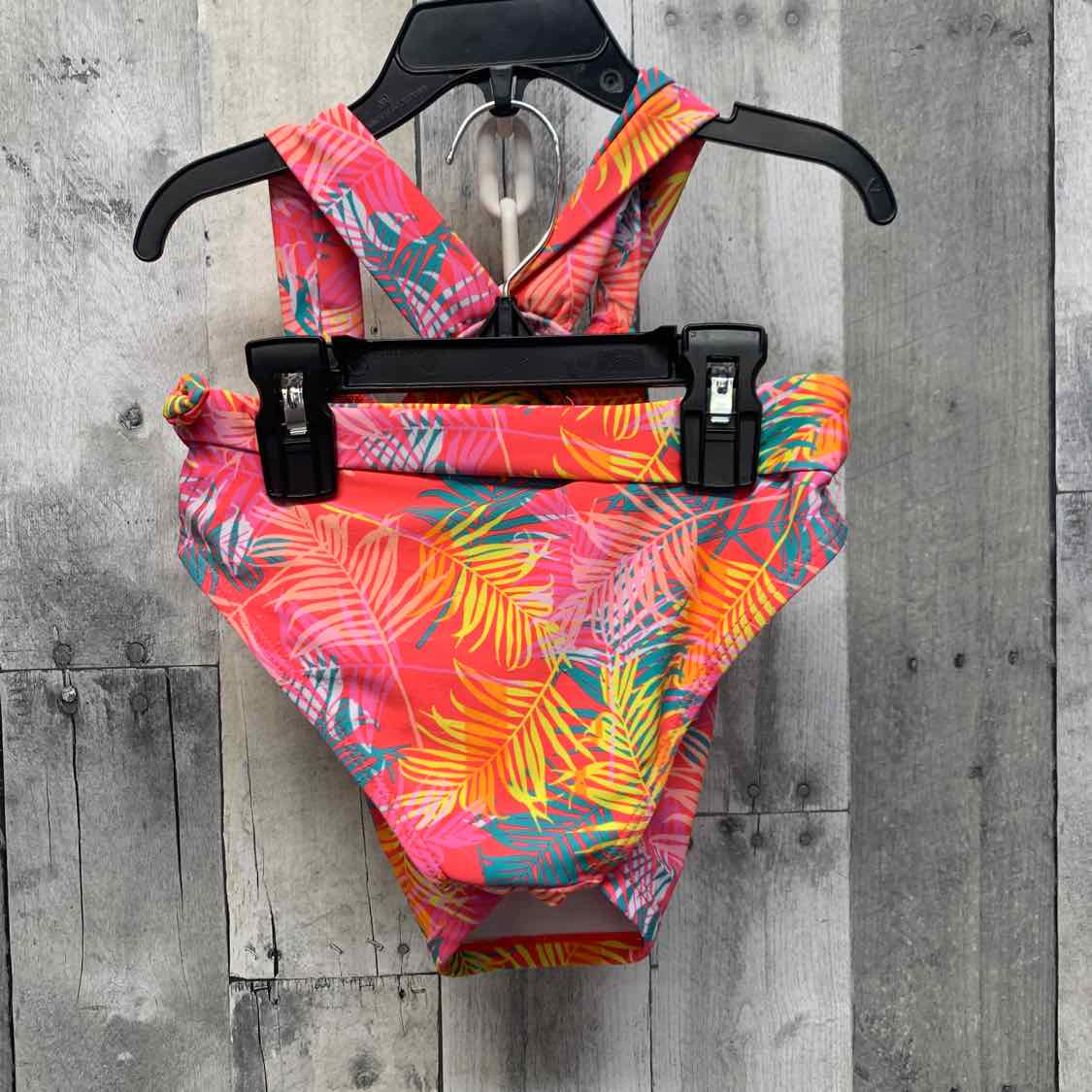 Size 6X Pink Print Nicole Miller Swim Suit - 2pc+