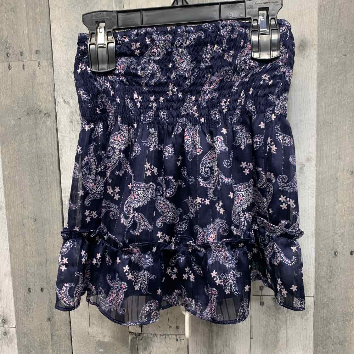 Size Medium Navy Print Name Brand Skirt
