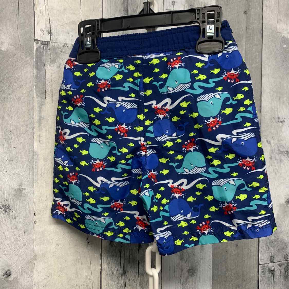 Size 12 Months Navy/Teal B Brand Swim Trunks