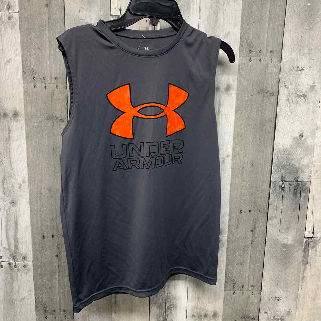 Size Medium Gray Graphic Sport Brand Tank Top