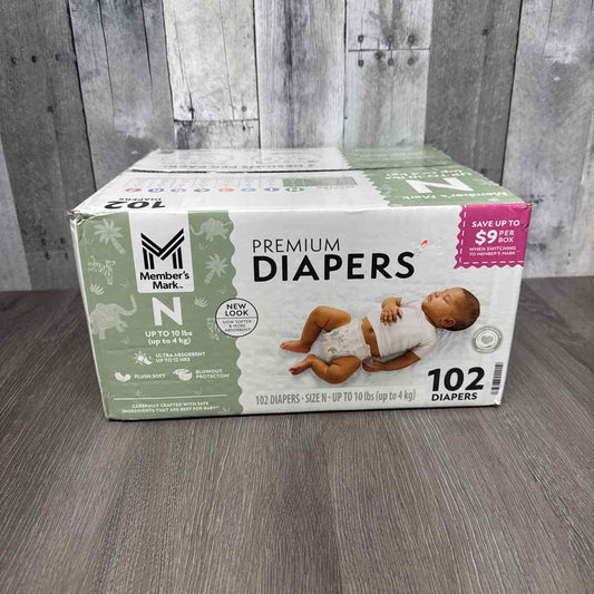 Diaper Size Newborn Member's Mark Disposable Diapers