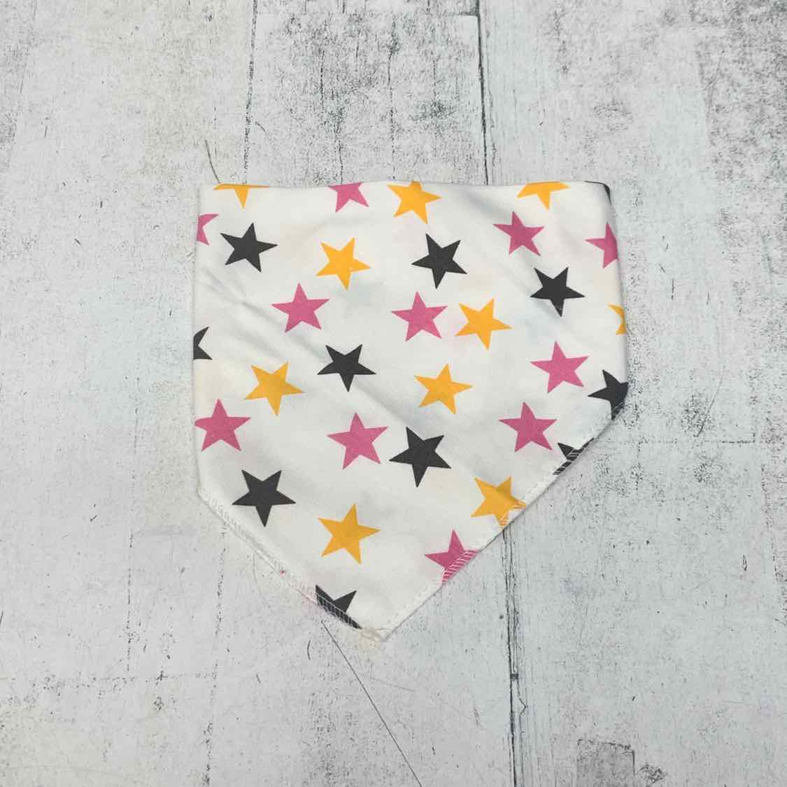 Pink/Yellow/Gray Stars Bib - OodlesCB