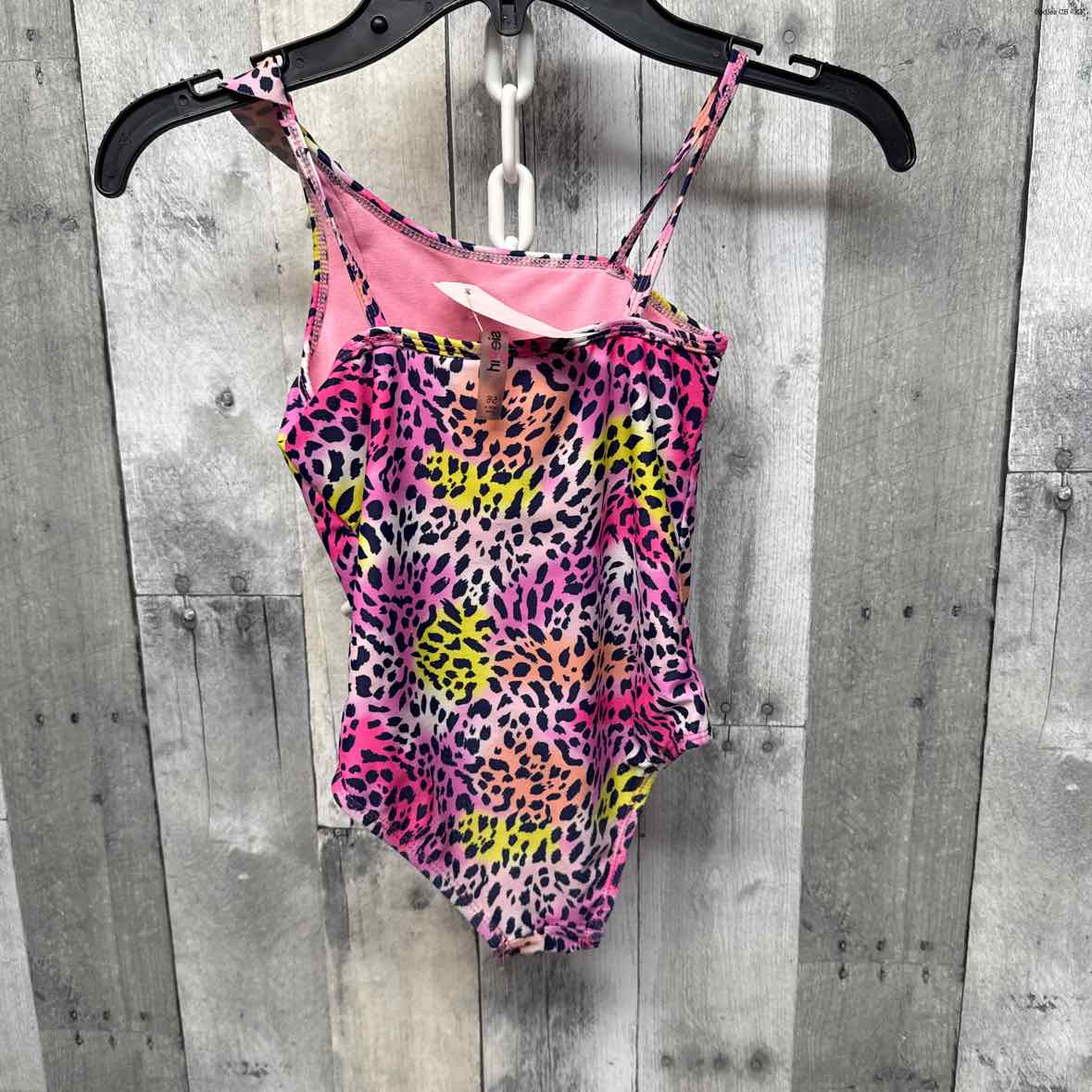 Size 5/6 Pink Animal Print Mid Brand Swim Suit - 1pc