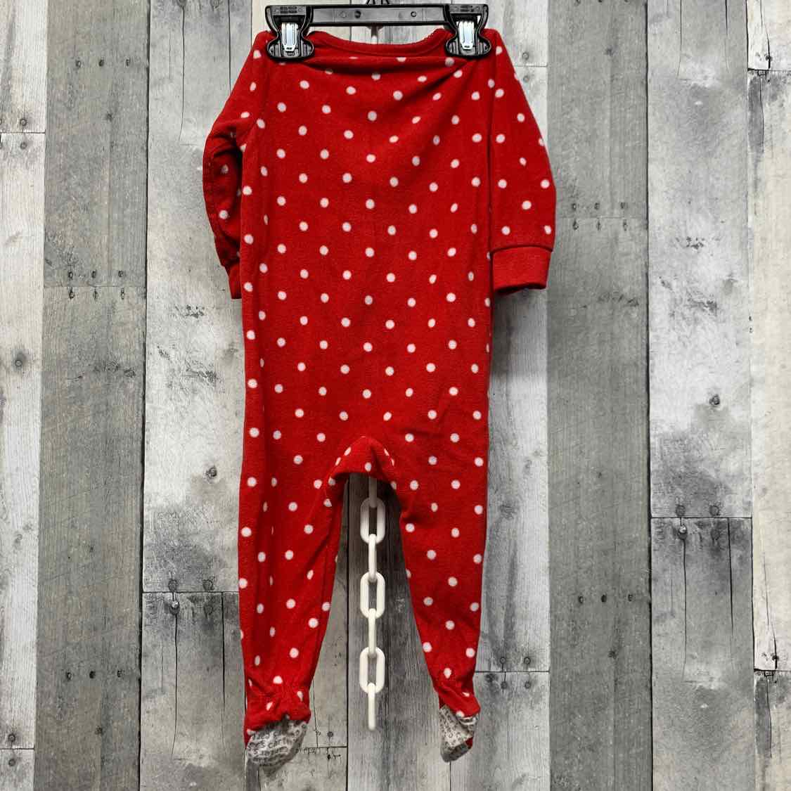 Size 12 Months Red Carter's Footy PJs