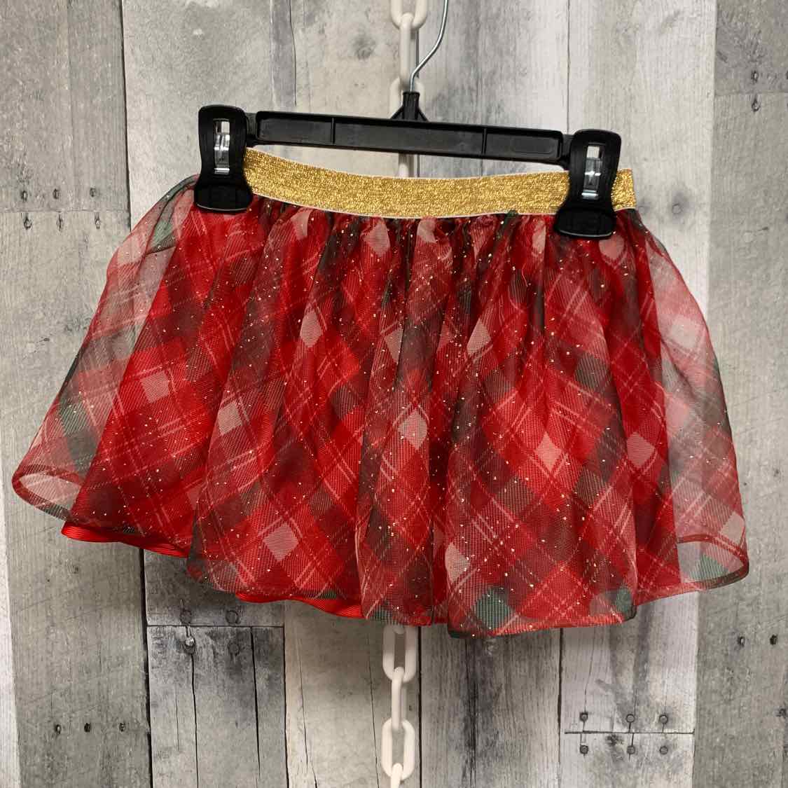 Size 4T Red Plaid Holiday Brands Skirt