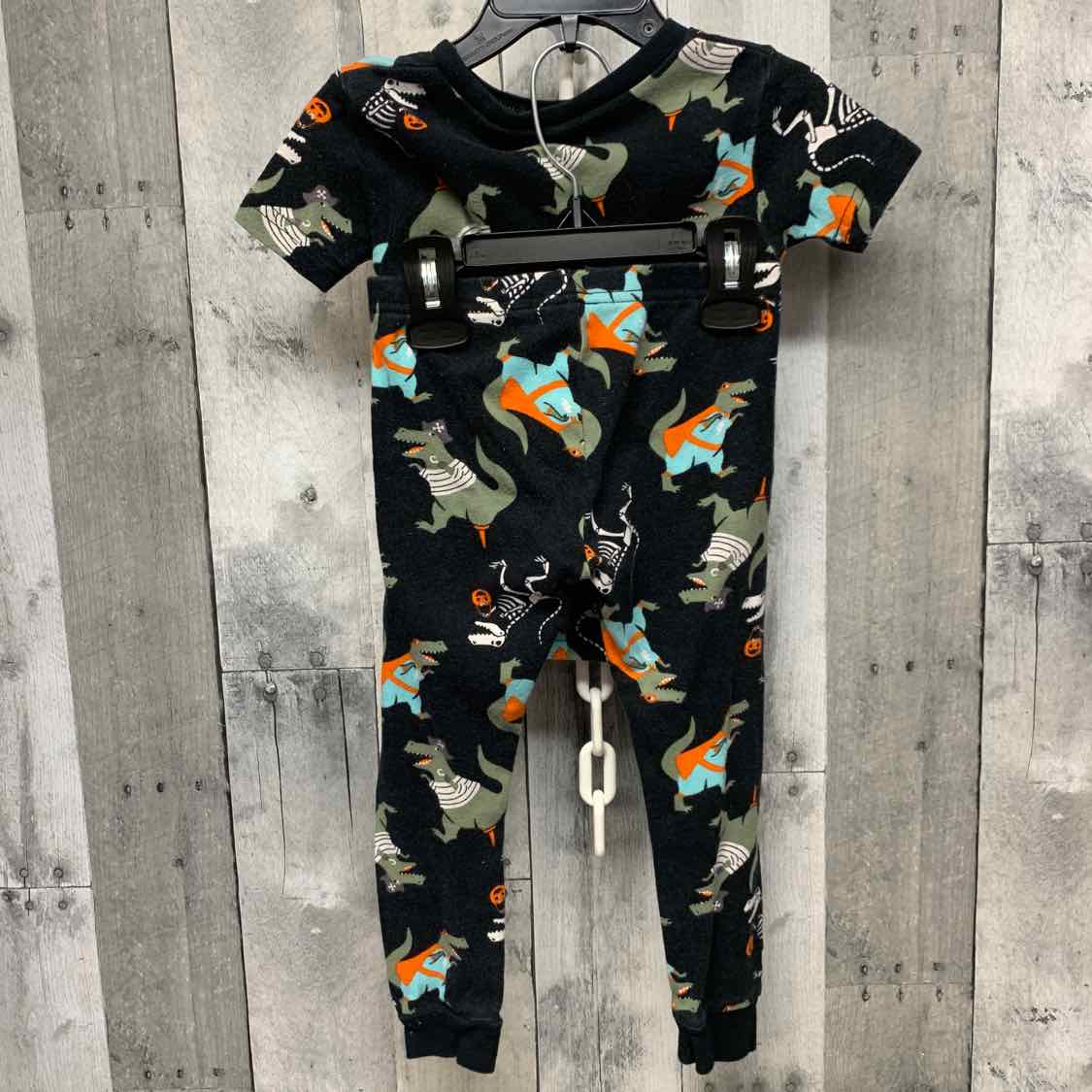 Size 3T Black Print Just One You 2pc PJs