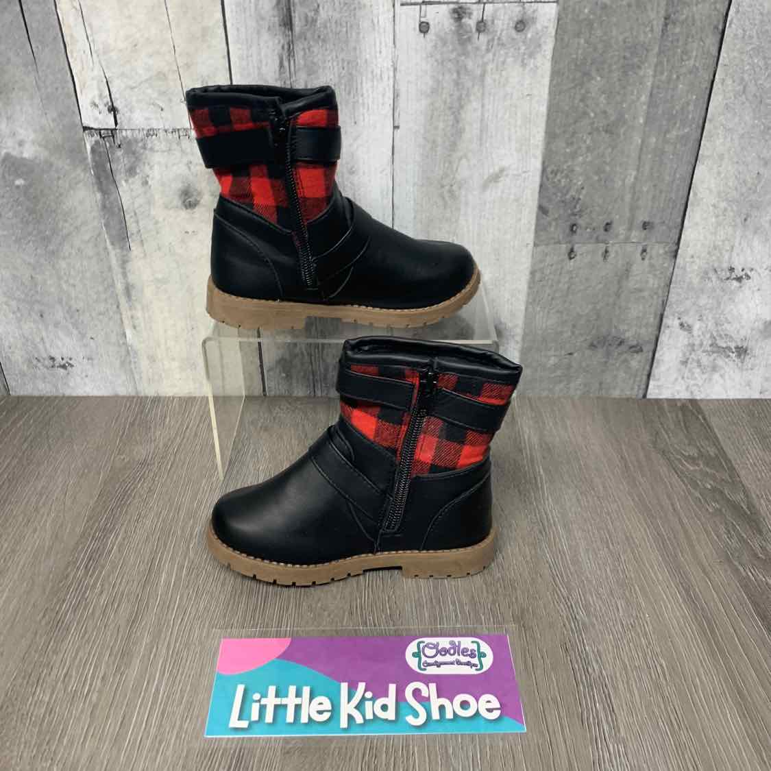 Size 7 Black/Red Stepping Stones Boots