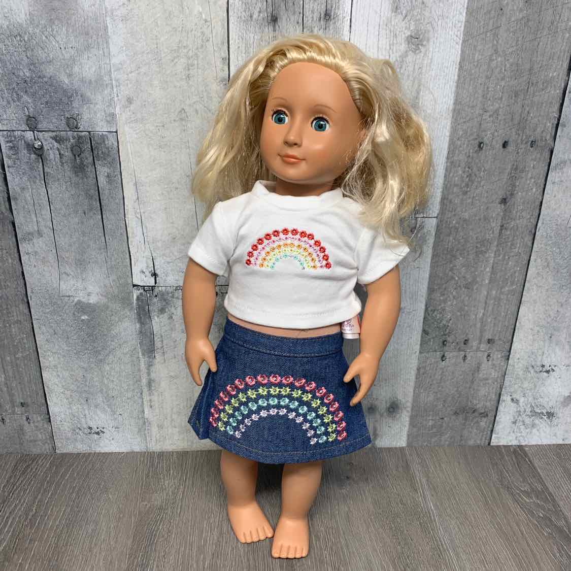 2pc 18" Rainbow Arch Shirt/Skirt