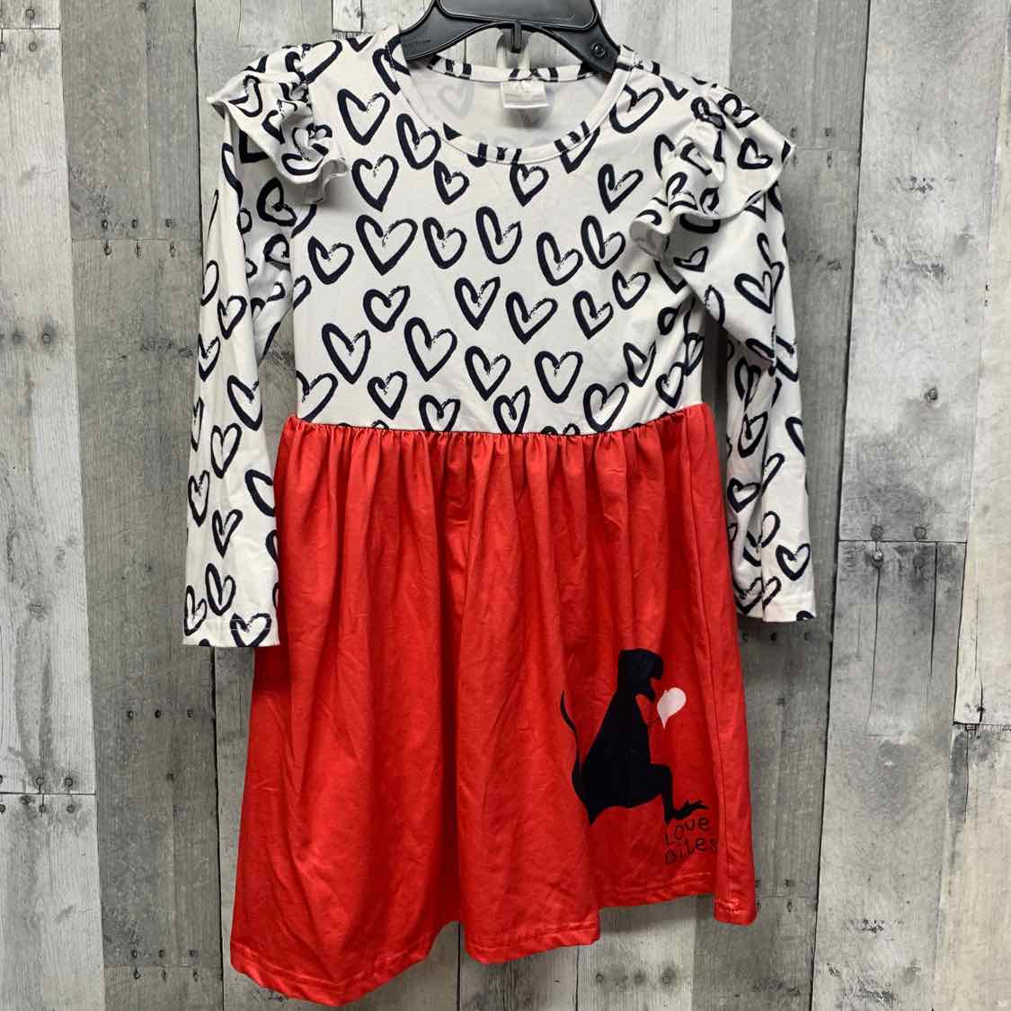 Size 5/6 White/Pink Boutique Brand Dress