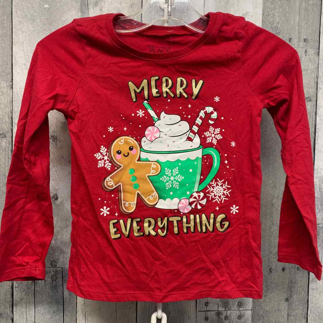 Size 4T Red Graphic Children's Place Long Sleeve Shirt