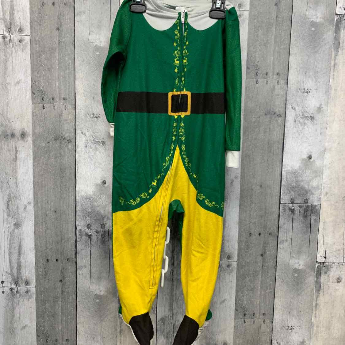Size 2T Green/White Mid Brand Footy PJs