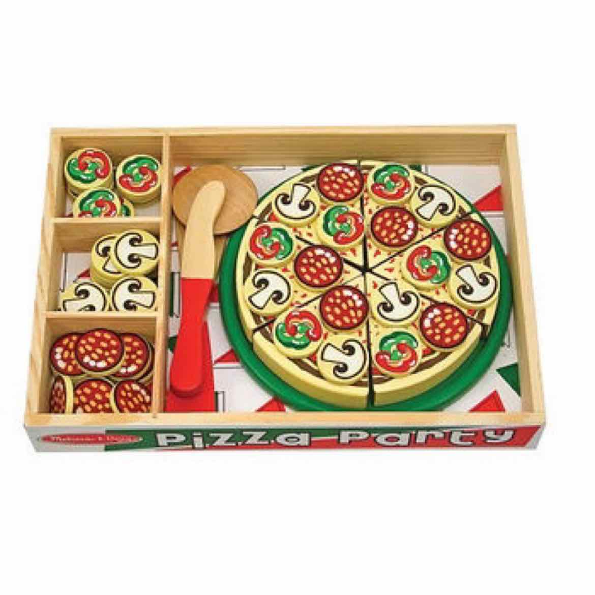 Melissa & Doug Pizza Party - Wooden Play Food