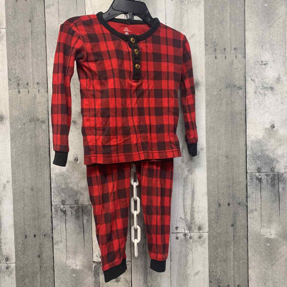 Size 24 Months Red Plaid Mid Brand 2pc PJs
