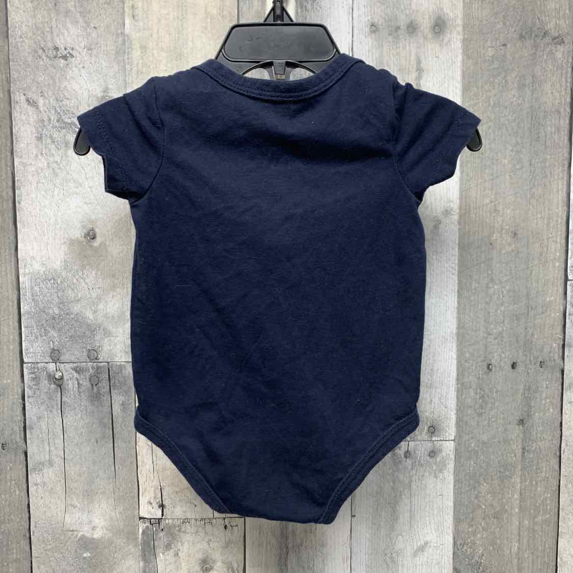 Size 6 Months Navy Graphic Sport Brand Bodysuit